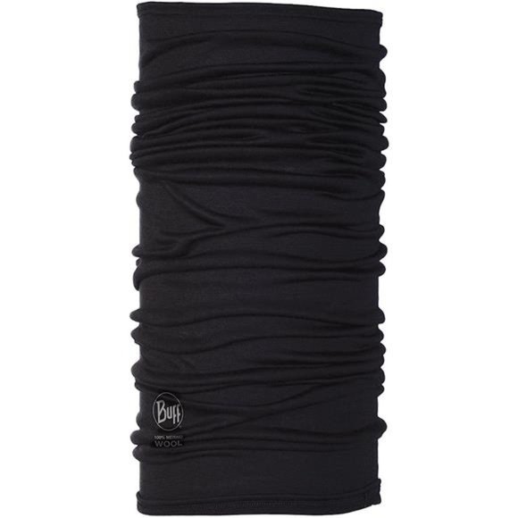 Multifunctional Neckwear Lightweight Merino Wool Worn Black - Picture 1 of 6